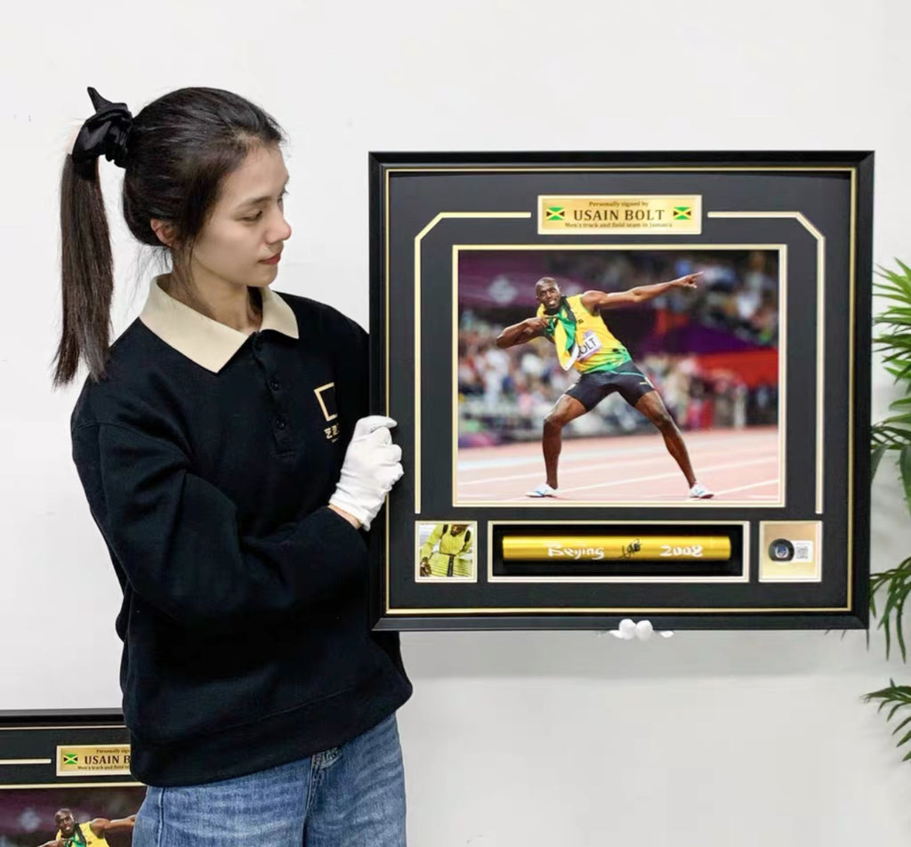 Usain Bolt Sentimental Item Custom Framed