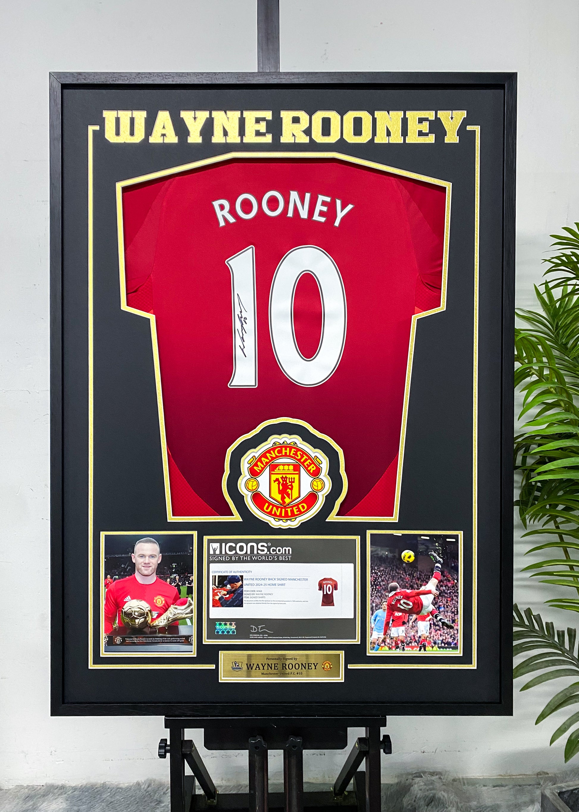 Wayne Rooney Manchester United Jersey Custom Framing