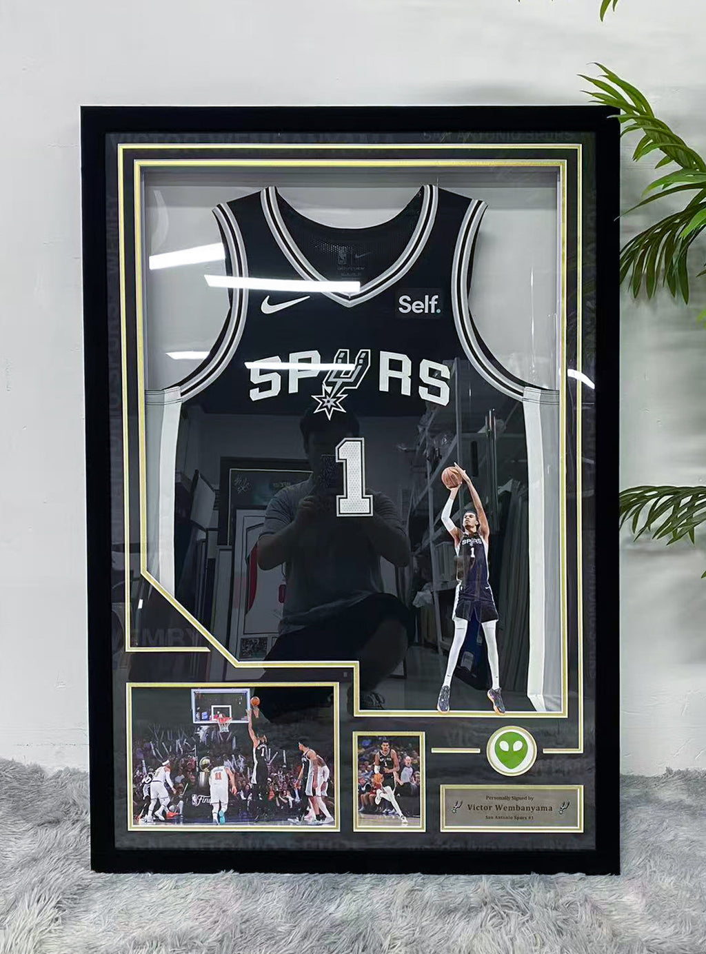 Victor Wembanyama San Antonio Spurs Signed Jersey Framing