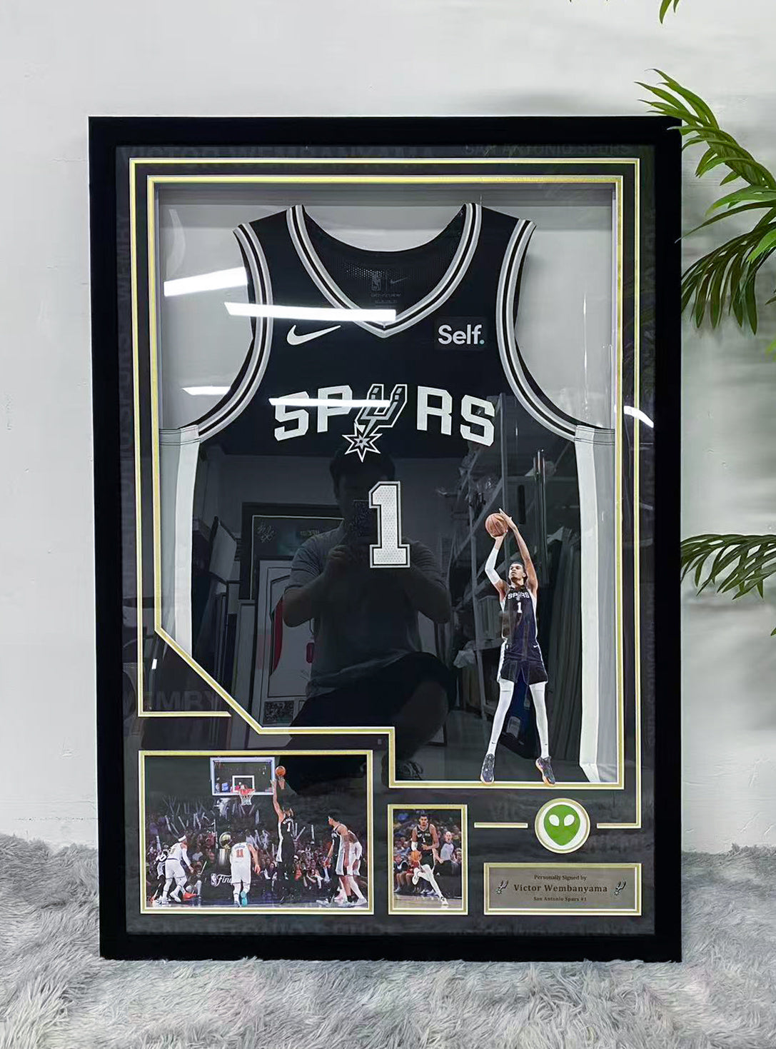 Victor Wembanyama San Antonio Spurs Signed Jersey Framing