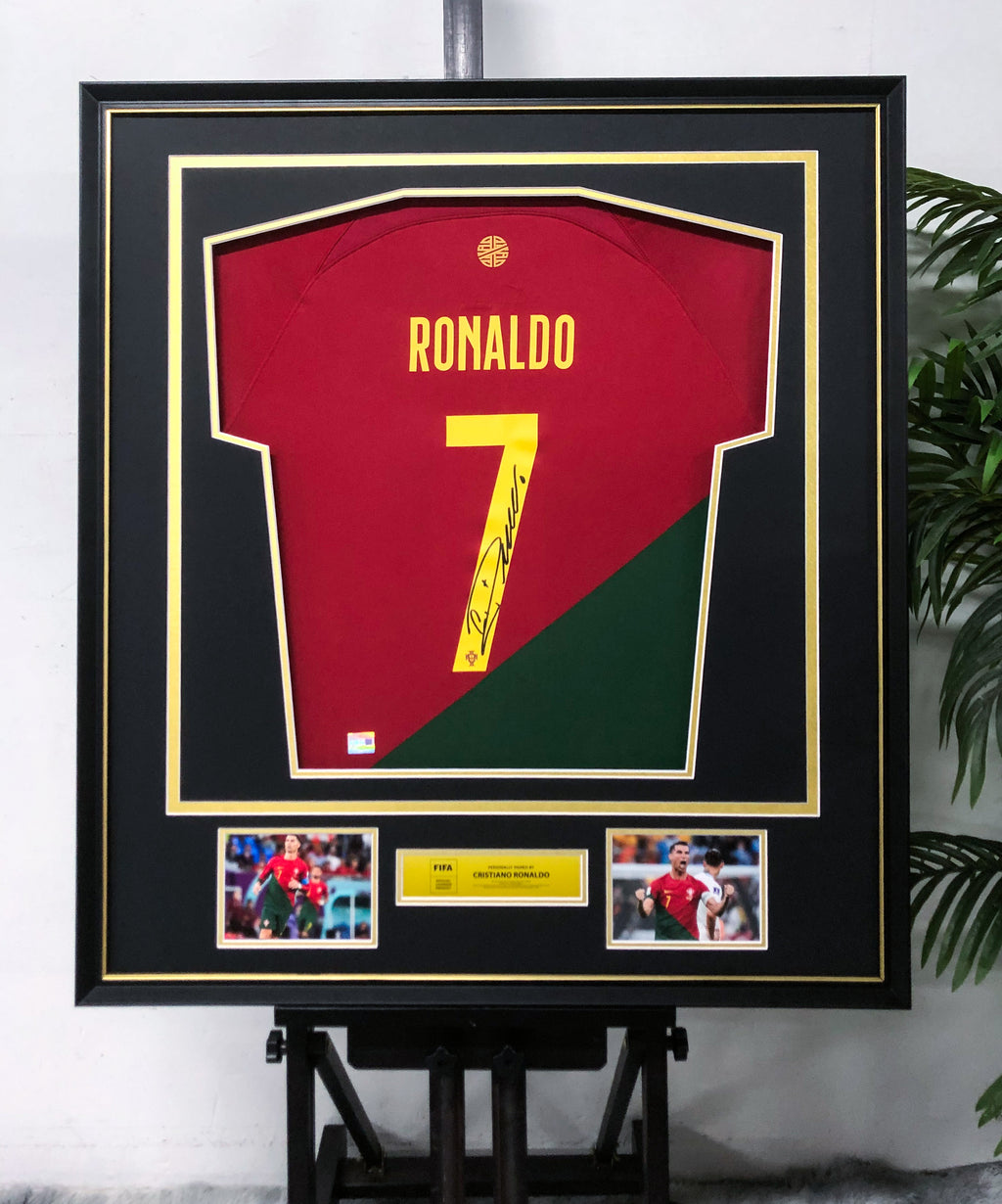 Cristiano Ronaldo Portugal Signed Jersey, Custom Framed