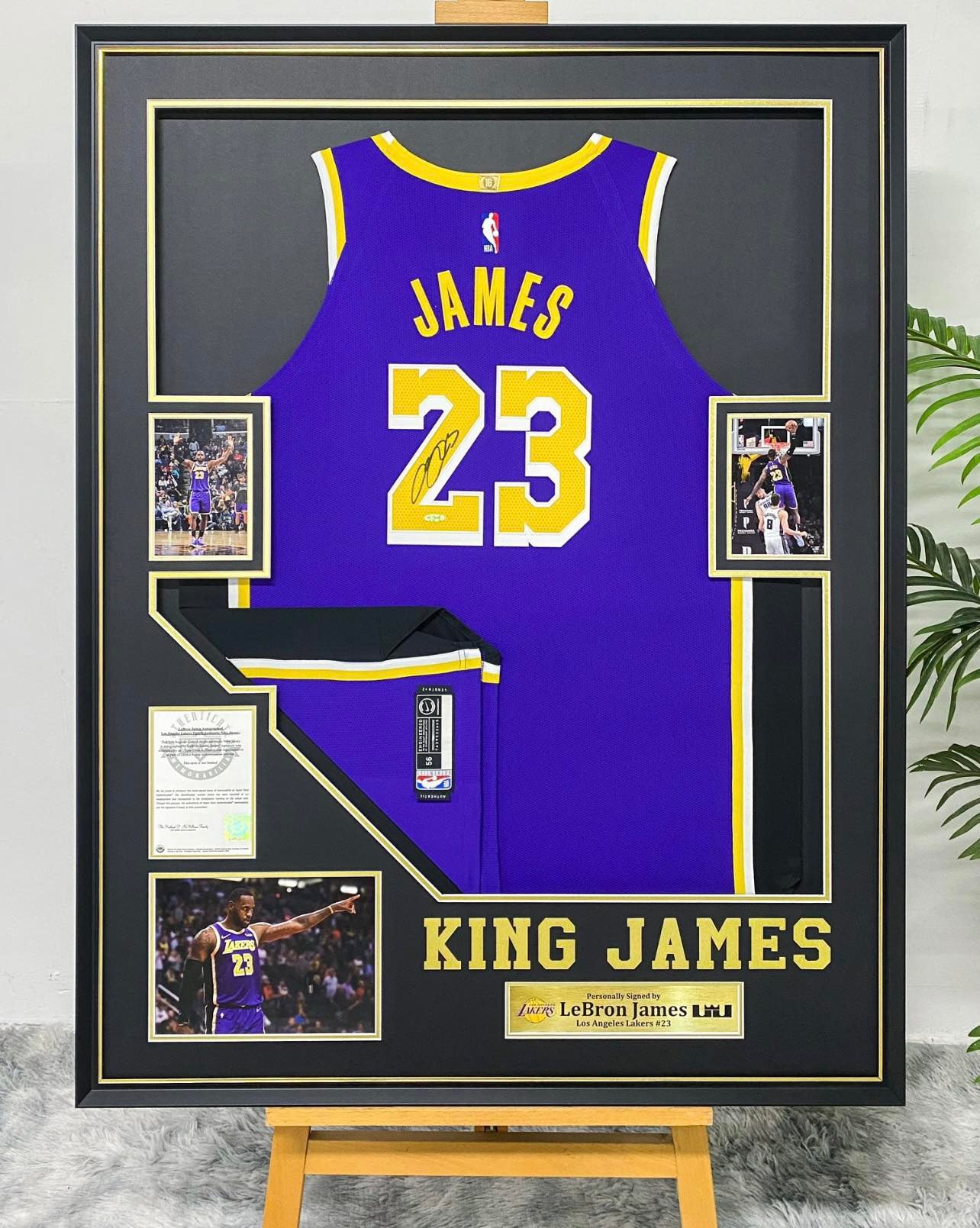 LeBron James Lakers Autographed Jersey Framing