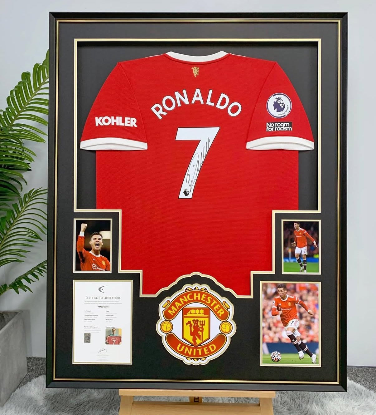 Cristiano Ronaldo Manchester United Autographed Jersey Framed