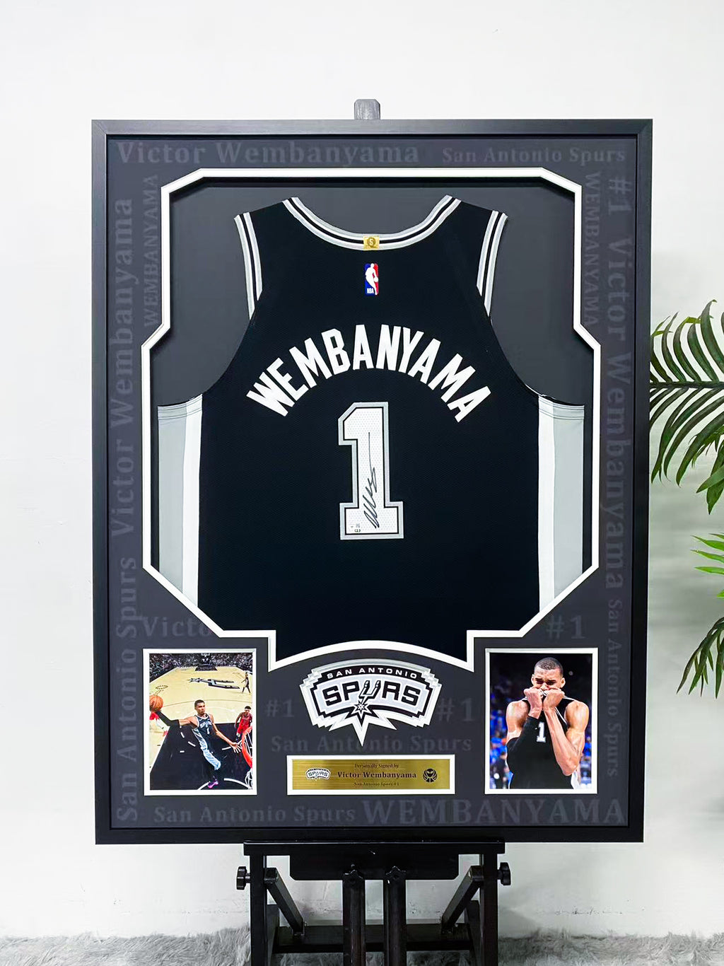 Victor Wembanyama San Antonio Spurs #1 Jersey Framing