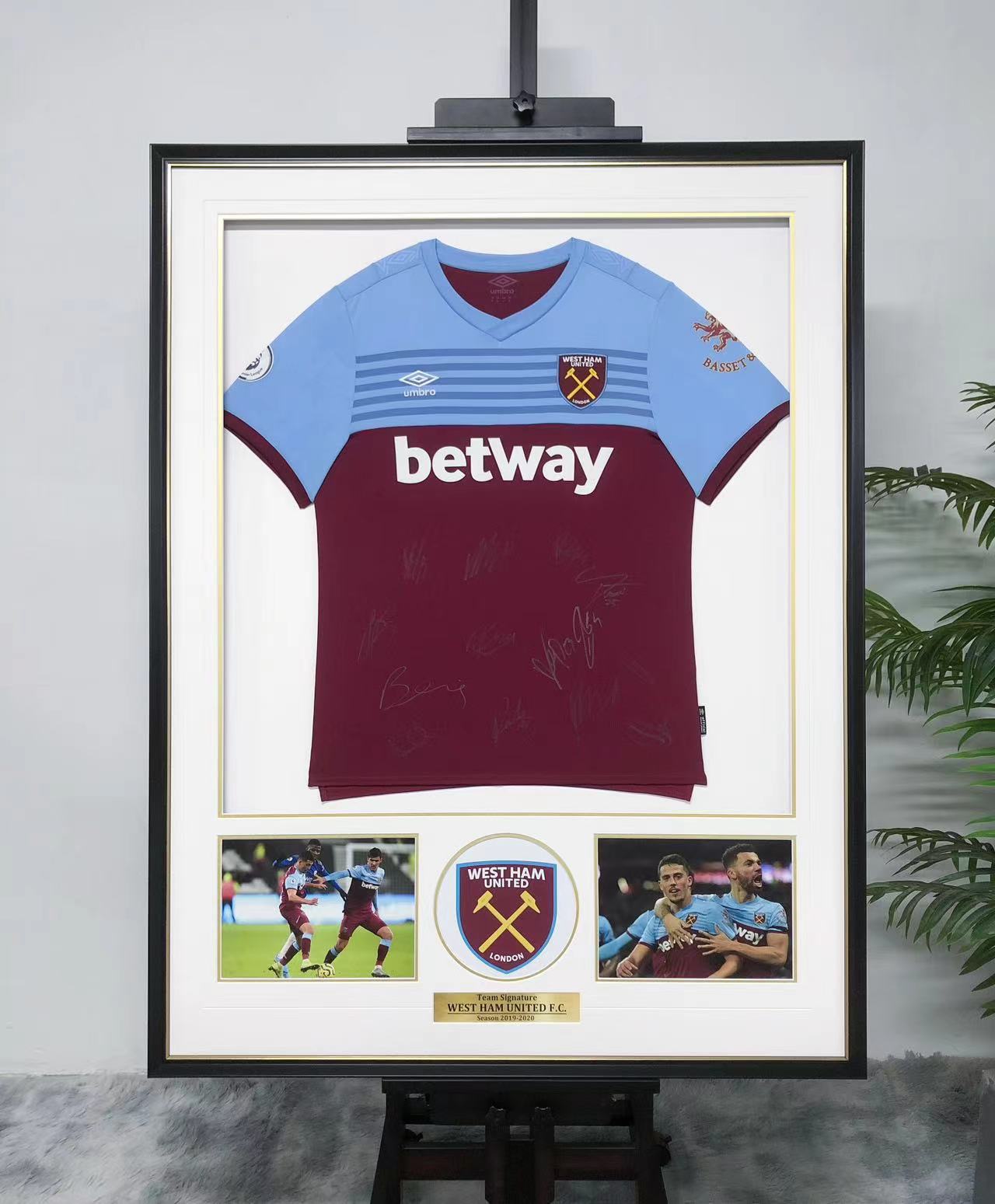 West Ham Autographed Jersey | Custom Framed Display