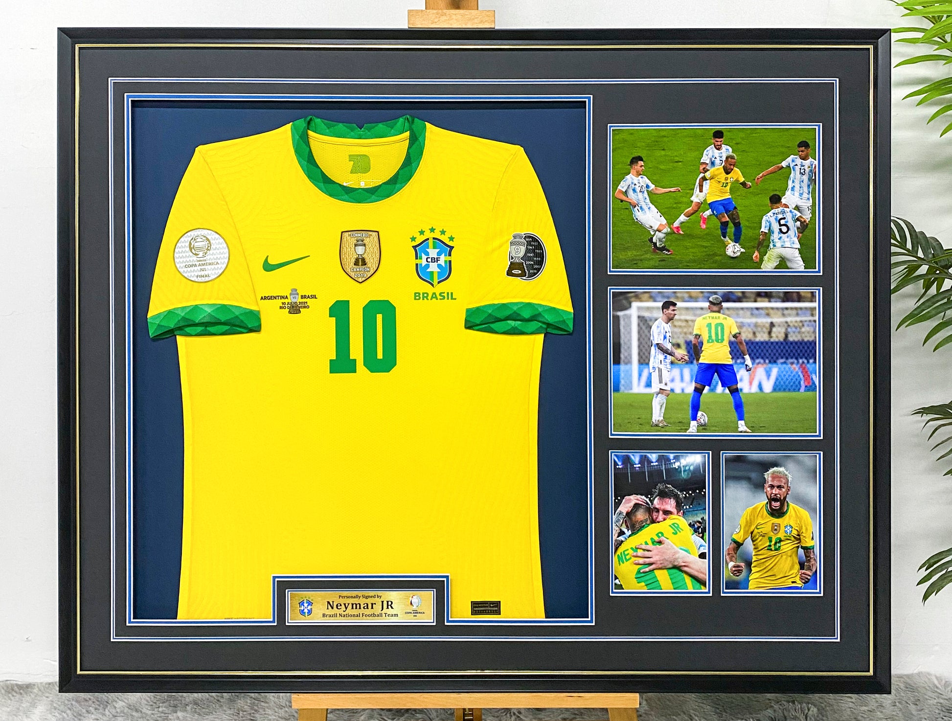 Neymar Jr. Brazil Jersey Custom Framing