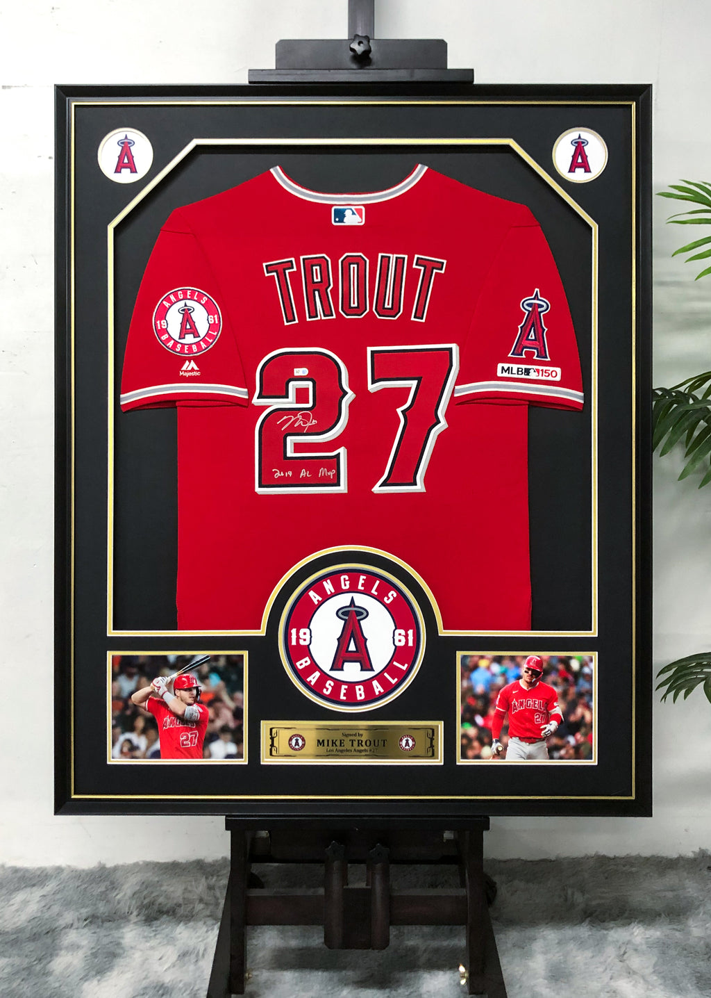 Mike Trout Los Angeles Angels Autographed Custom Framed Jersey