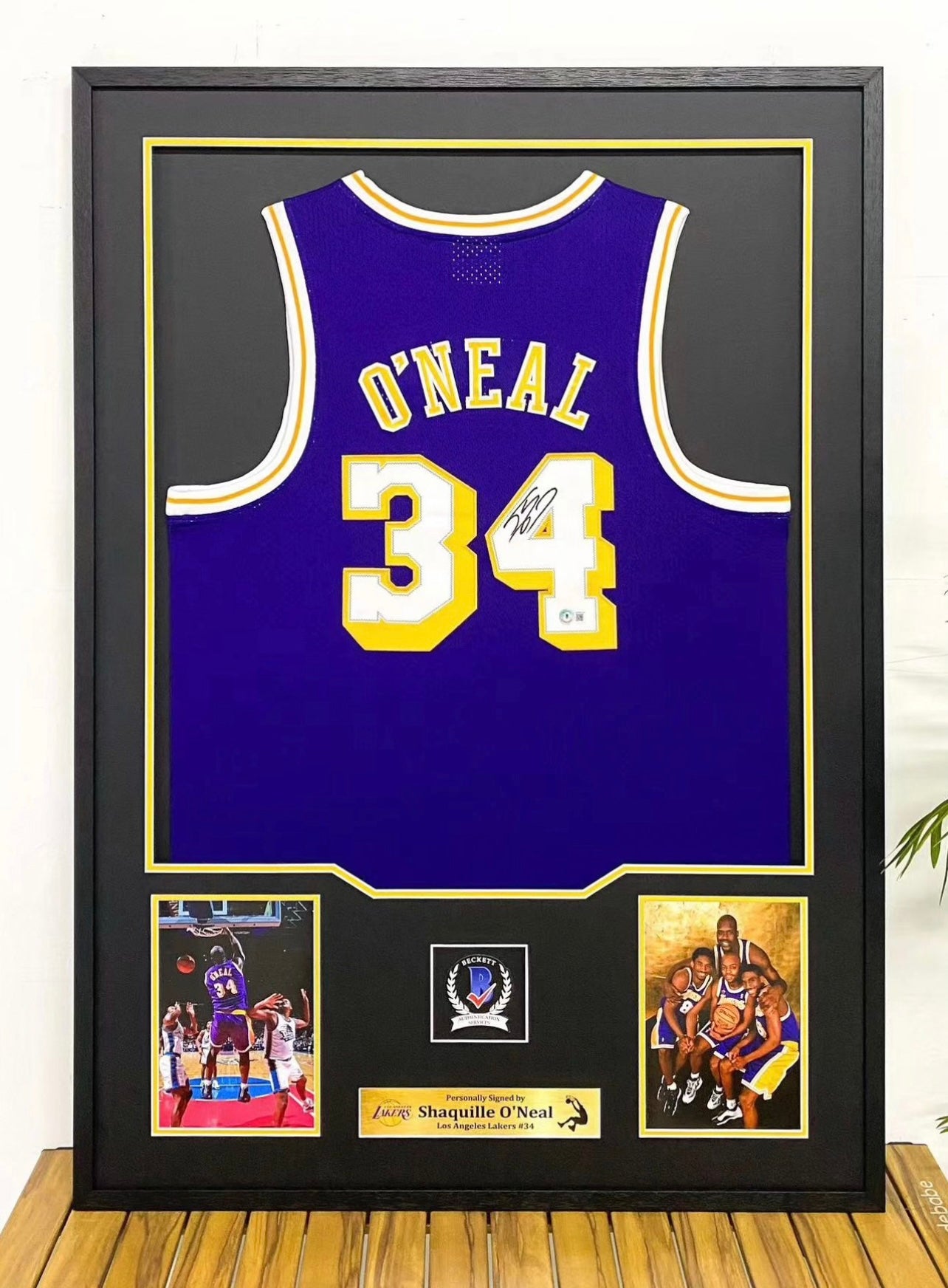 Shaquille O'Neal Los Angeles Lakers Autographed Framed Jersey