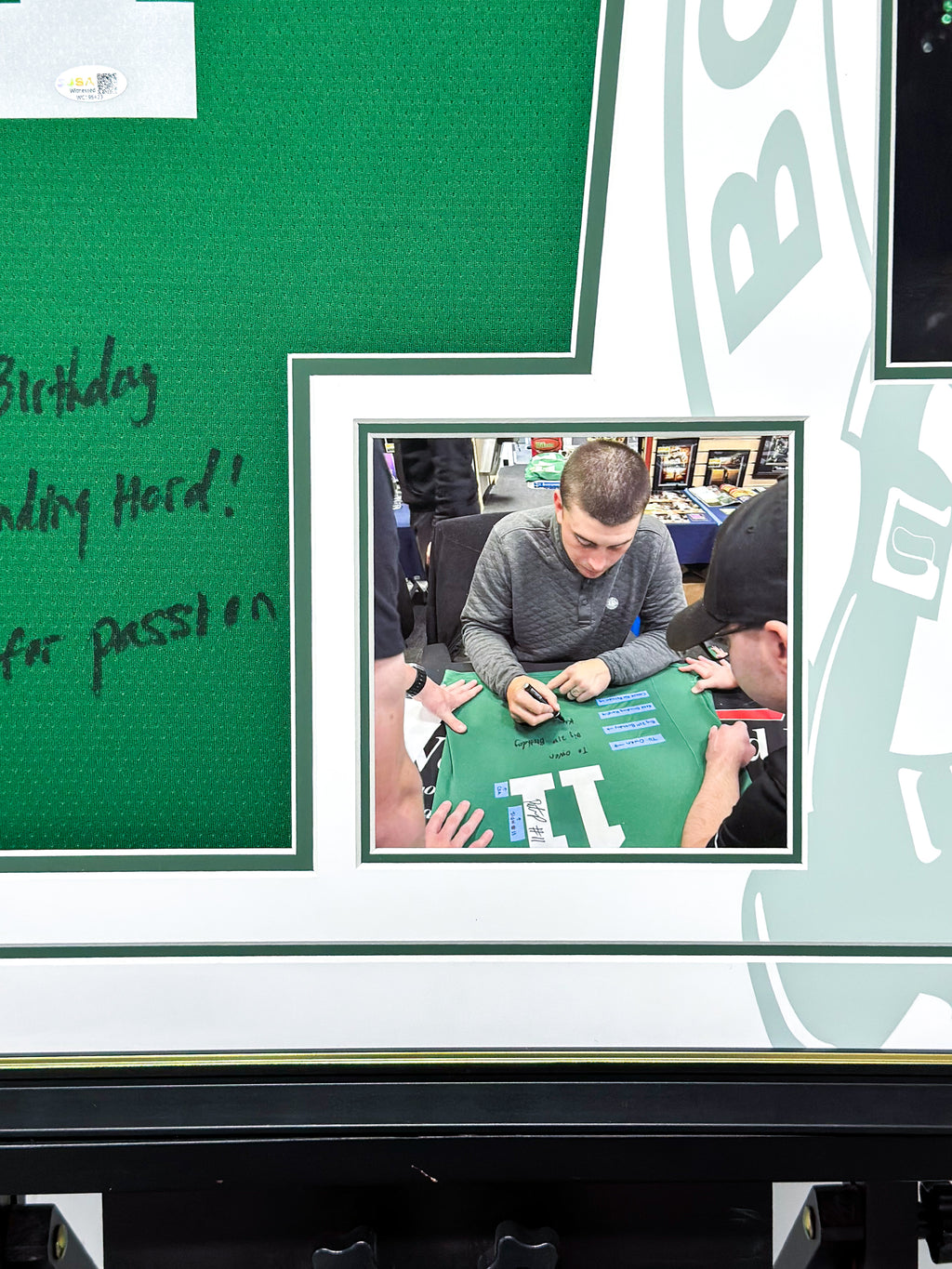 Boston Celtics Payton Pritchard Autographed Jersey with Standard Design Framed