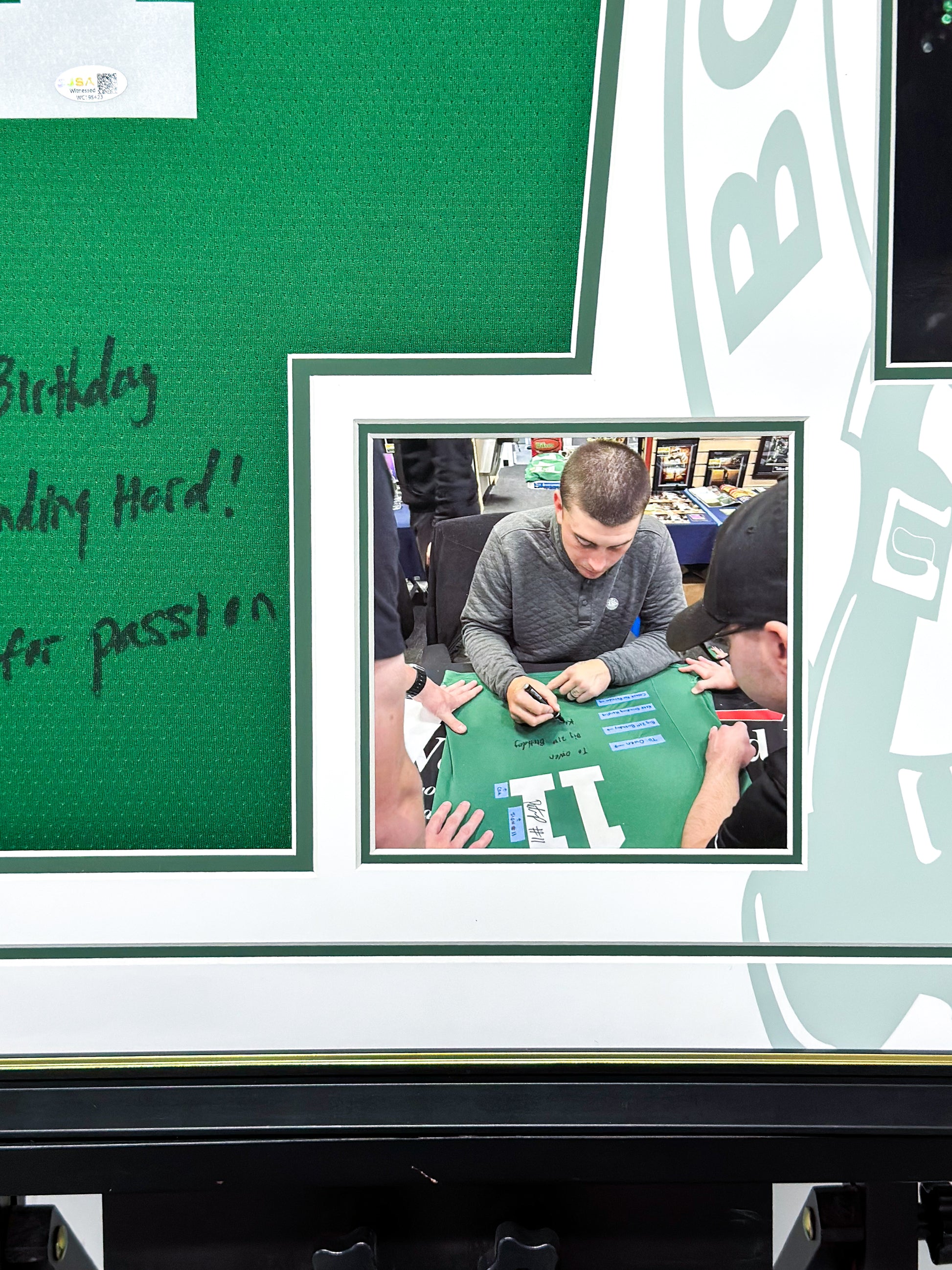 Boston Celtics Payton Pritchard Autographed Jersey with Standard Design Framed