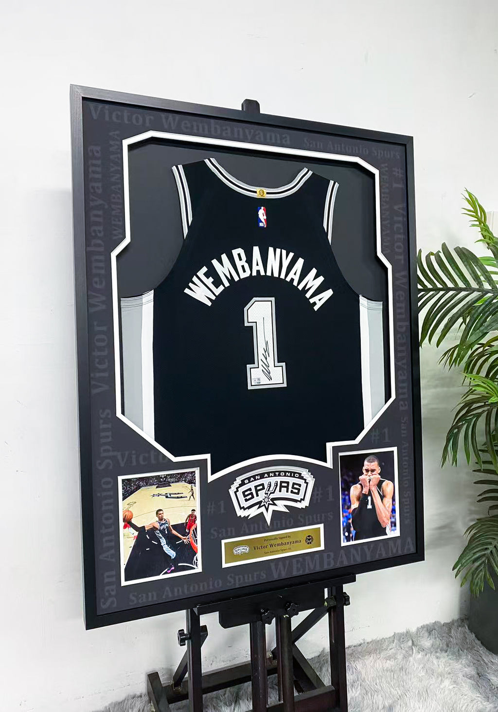 Victor Wembanyama San Antonio Spurs #1 Jersey Framing