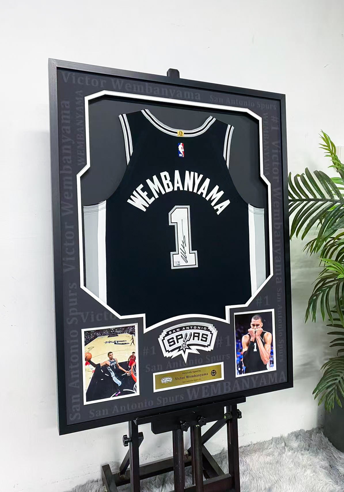 Victor Wembanyama San Antonio Spurs #1 Jersey Framing