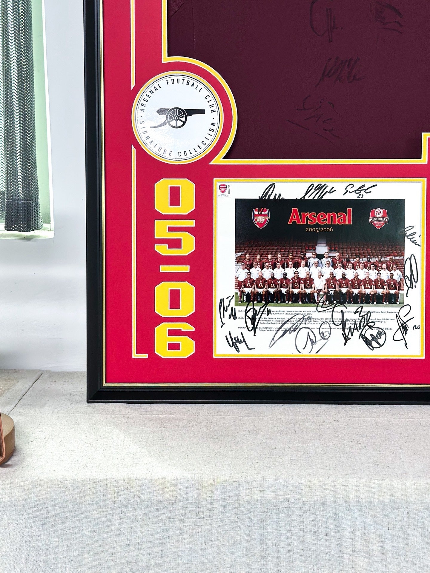 Arsenal Football Club Autographed Jersey Custom Framed
