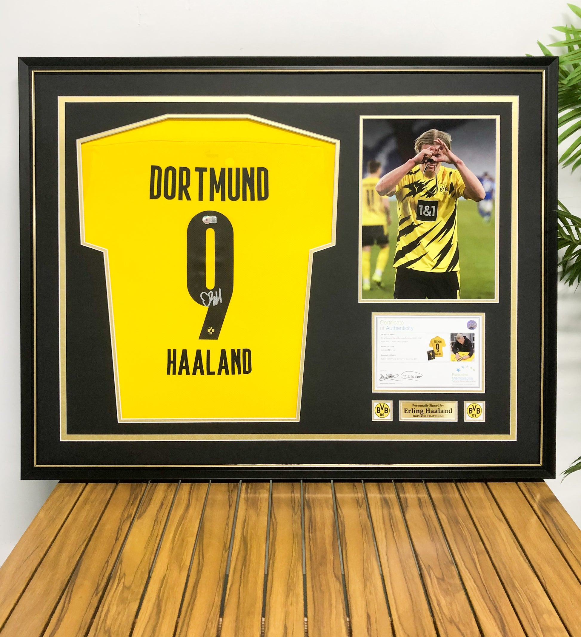 Erling Haaland Borussia Dortmund Jersey Custom Framing