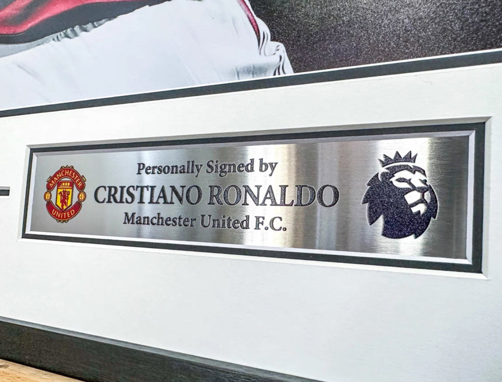 Manchester United Cristiano Ronaldo Autographed Jersey with Personalized Custom Design Framed 000014