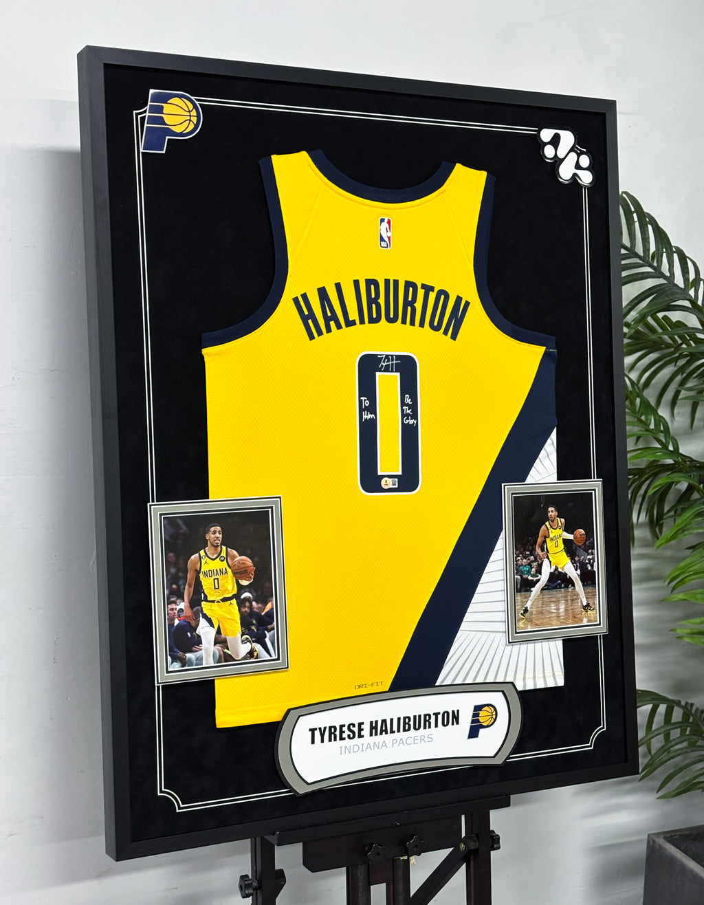 Tyrese Haliburton Indiana Pacers Signed Jersey Framing