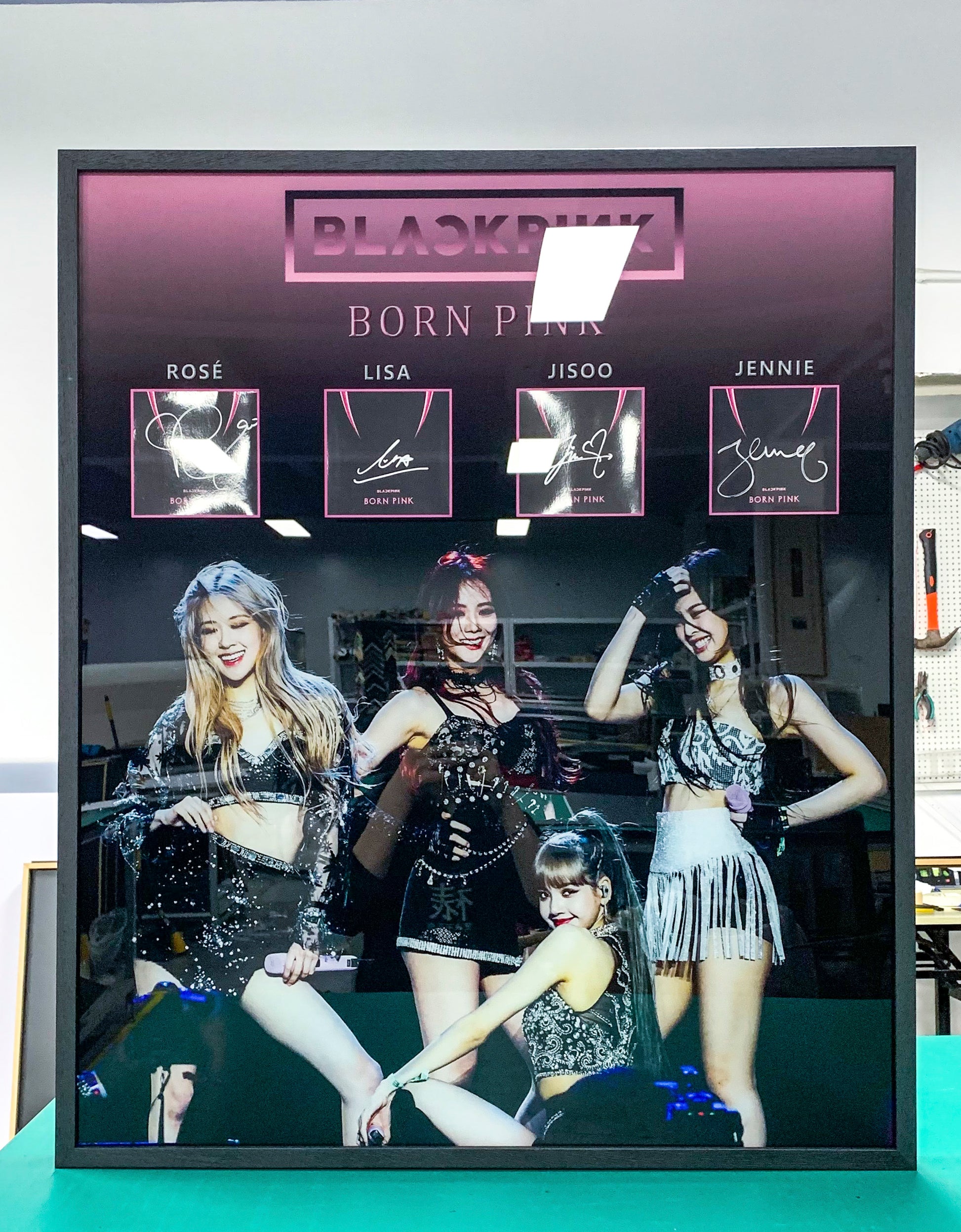BLACKPINK vinyl records custom framing