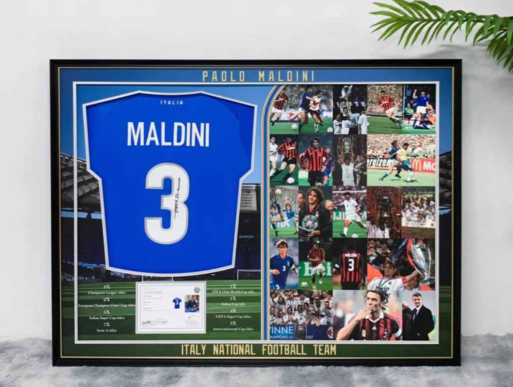 Paolo Maldini Italy Jersey – Autographed Custom Framing