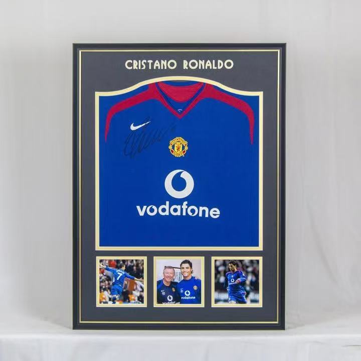 Cristiano Ronaldo Manchester United Autographed Jersey Framed