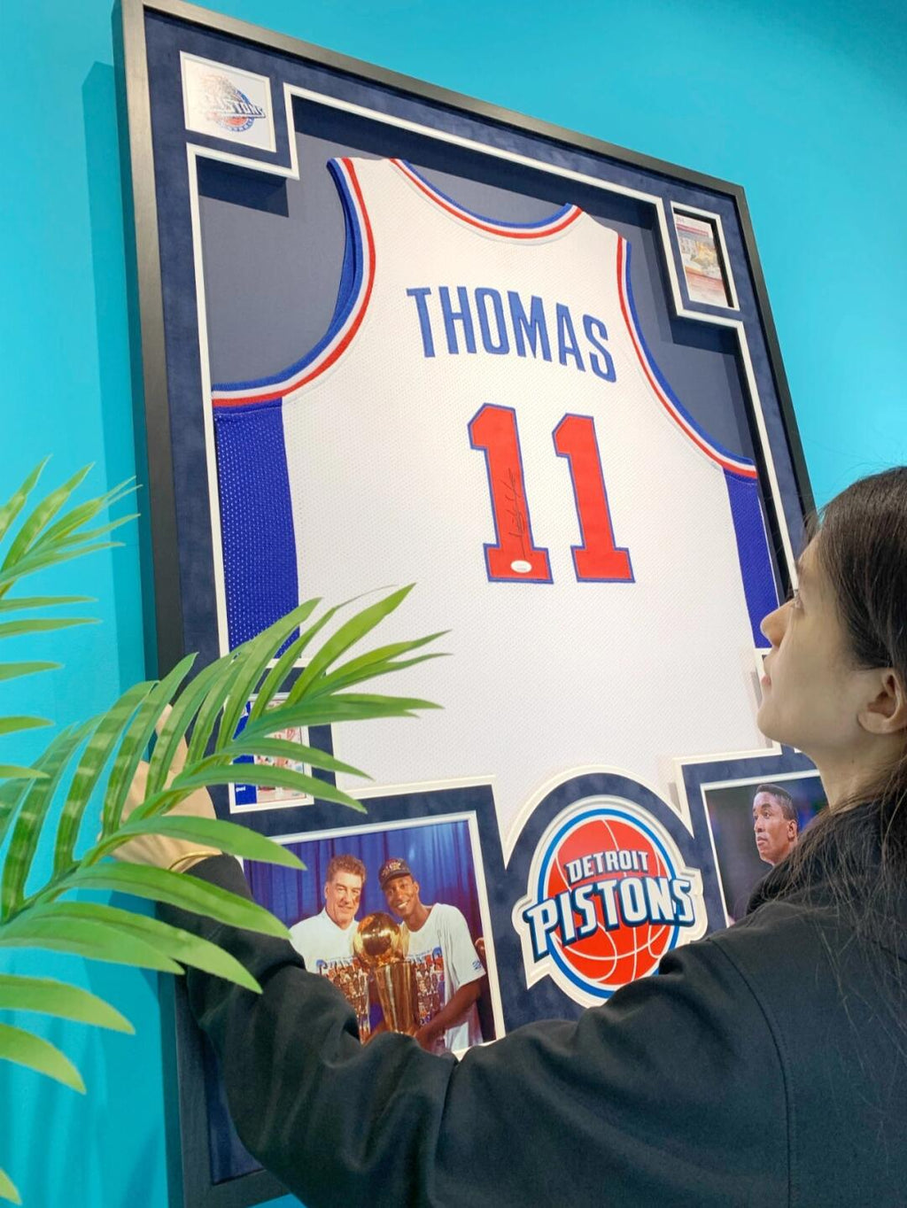 Thomas Autographed Jersey Framing