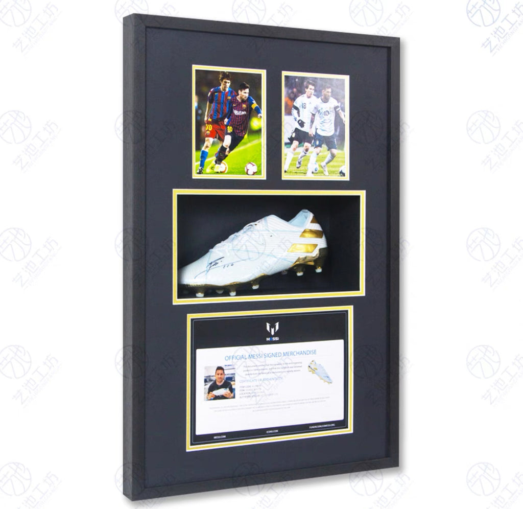 Lionel Messi Sneakers with Personalized Custom Design Framed 000010