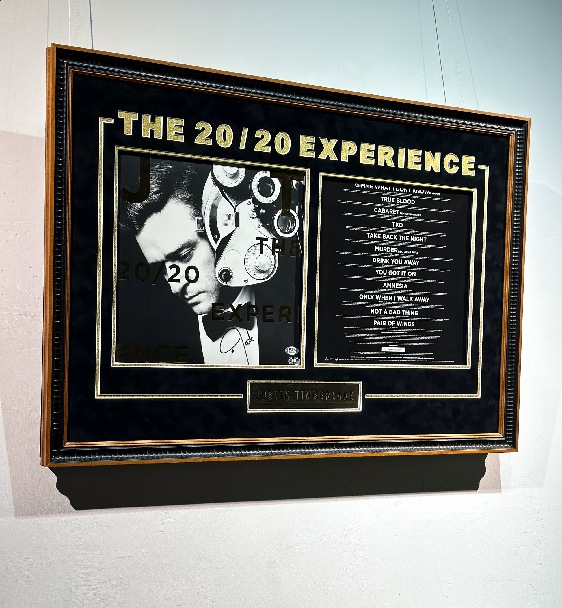 Justin Timberlake The 20/20 Experience Framed Display
