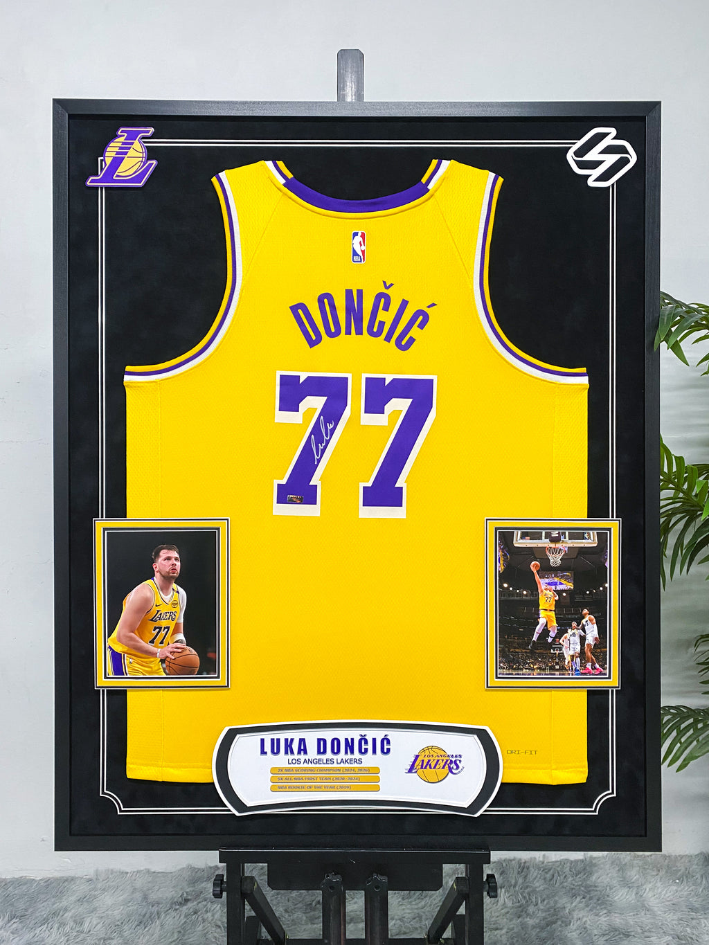 Luka Dončić Los Angeles Lakers Jersey Framing