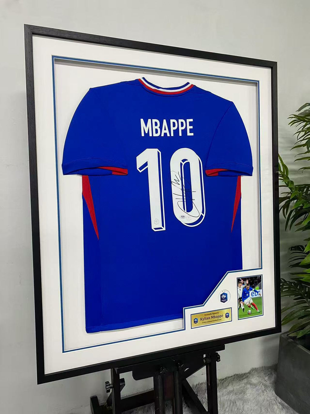 Kylian Mbappé France National Team Signed Jersey Framing