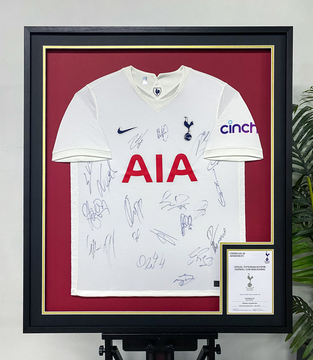 Tottenham Hotspur Full‑Team Signed Jersey Framing