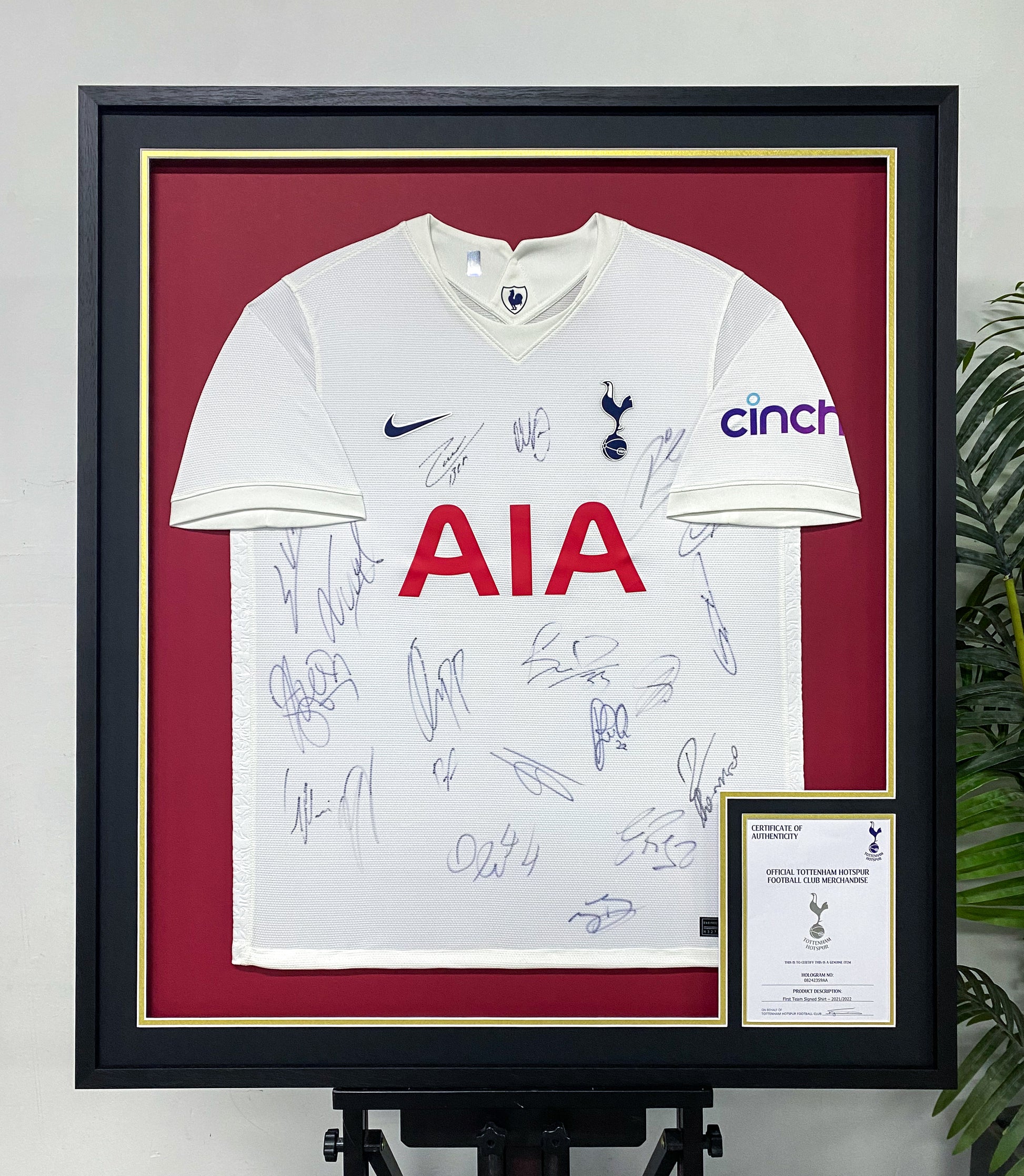 Tottenham Hotspur Full‑Team Signed Jersey Framing