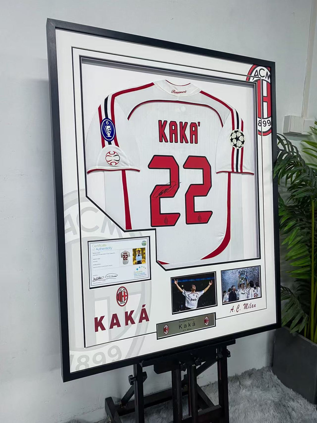 Kaka AC Milan #22 Signed Champions League Jersey