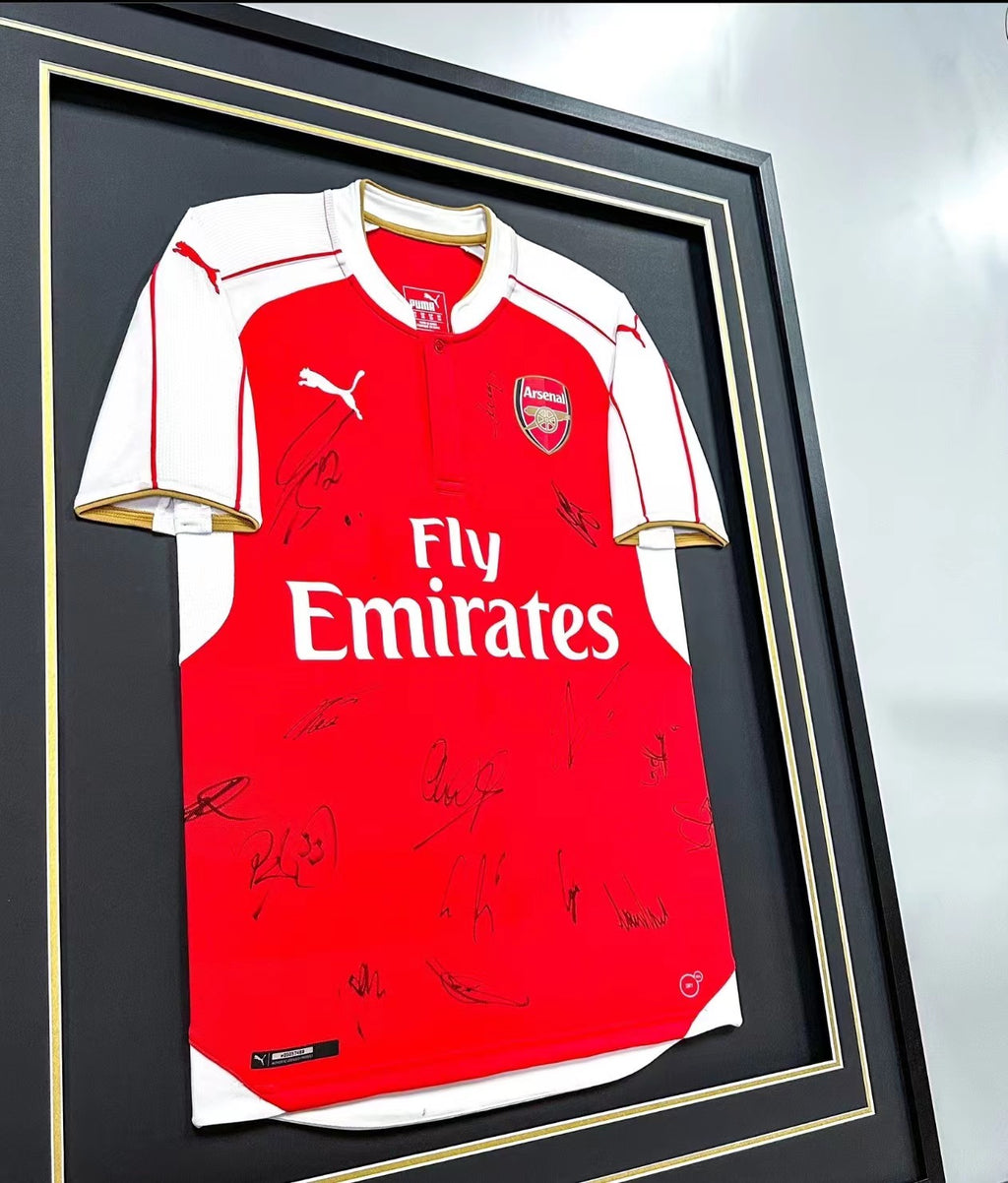 Arsenal Football Club Autographed Custom Framed Jersey