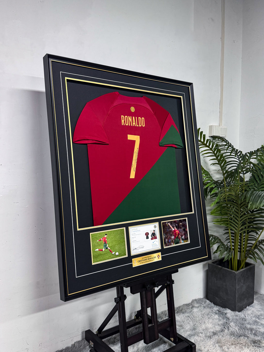 Cristiano Ronaldo Portugal Autographed Jersey Framing Sentimental Item