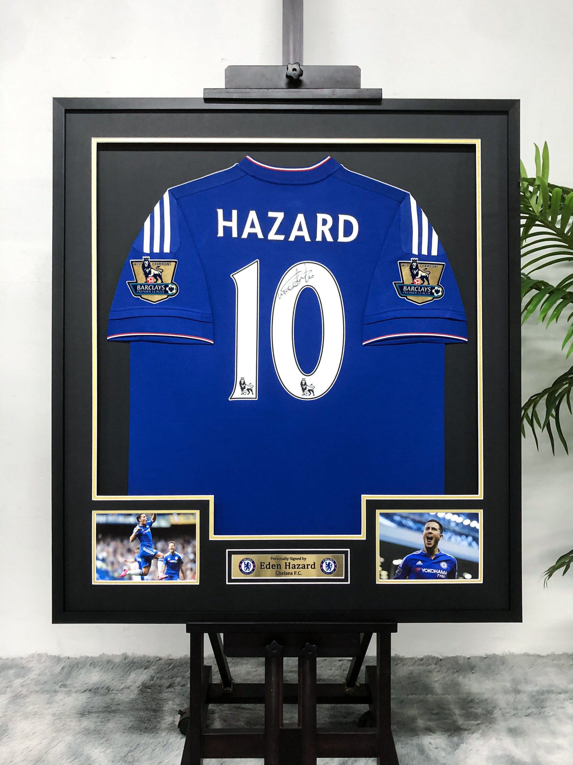 Eden Hazard Chelsea FC Autographed Jersey Custom Framing