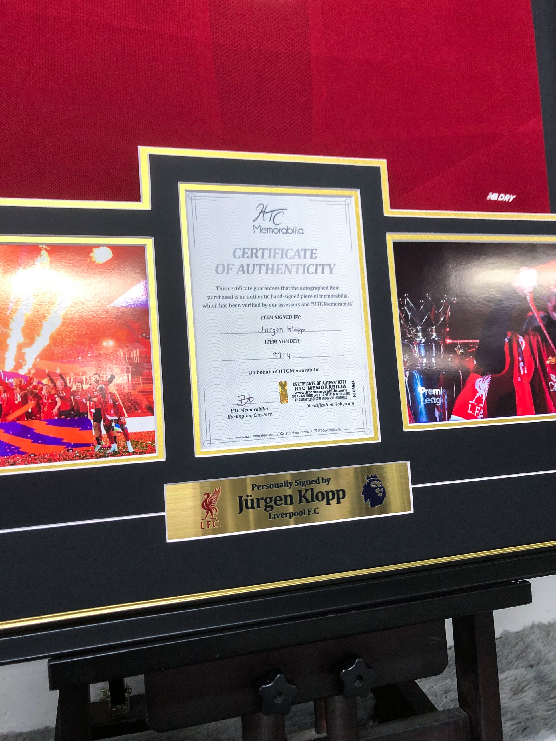 Liverpool FC Autographed Custom Framed Jersey