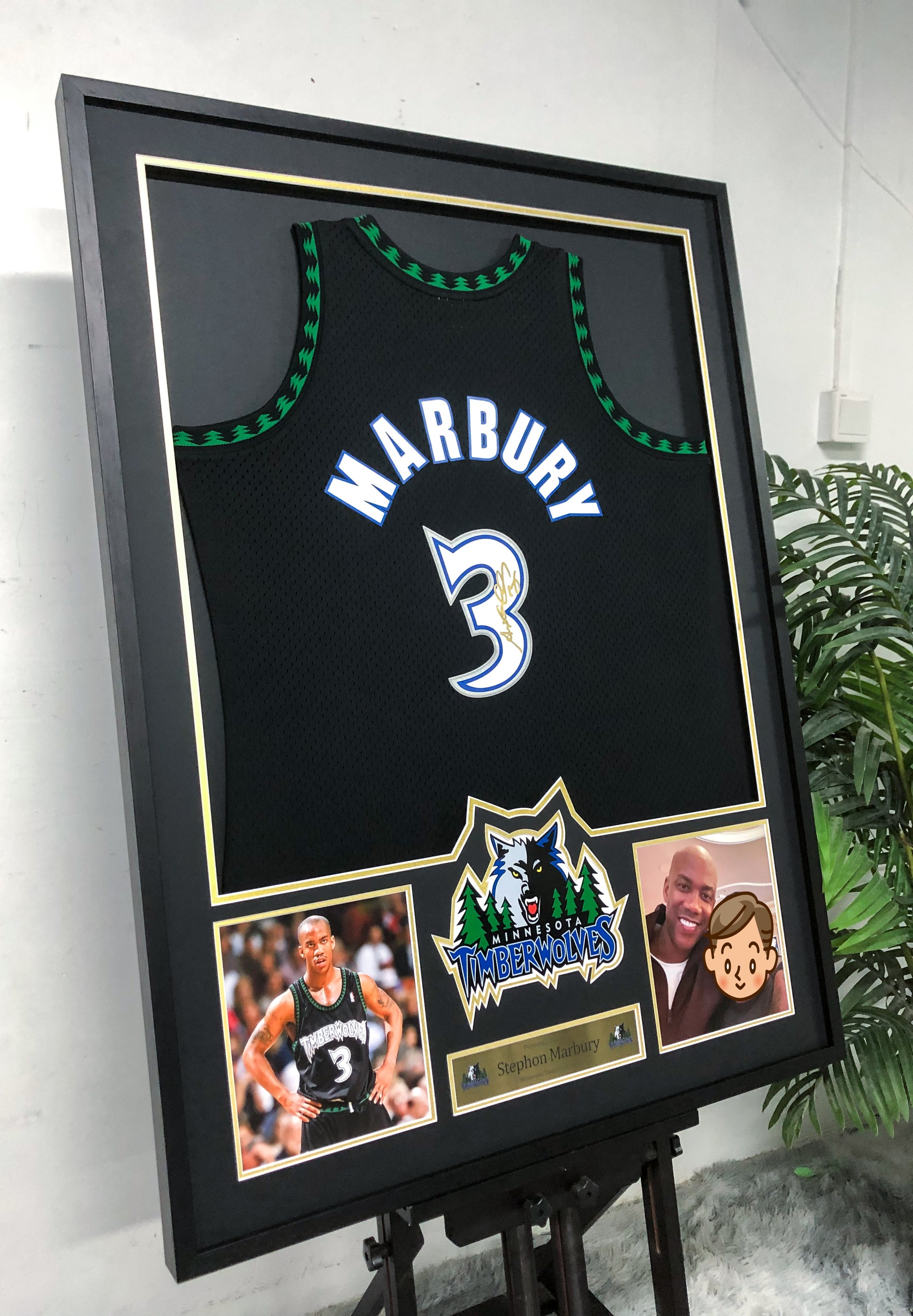 Stephon Marbury Minnesota Timberwolves Jersey Custom Framing