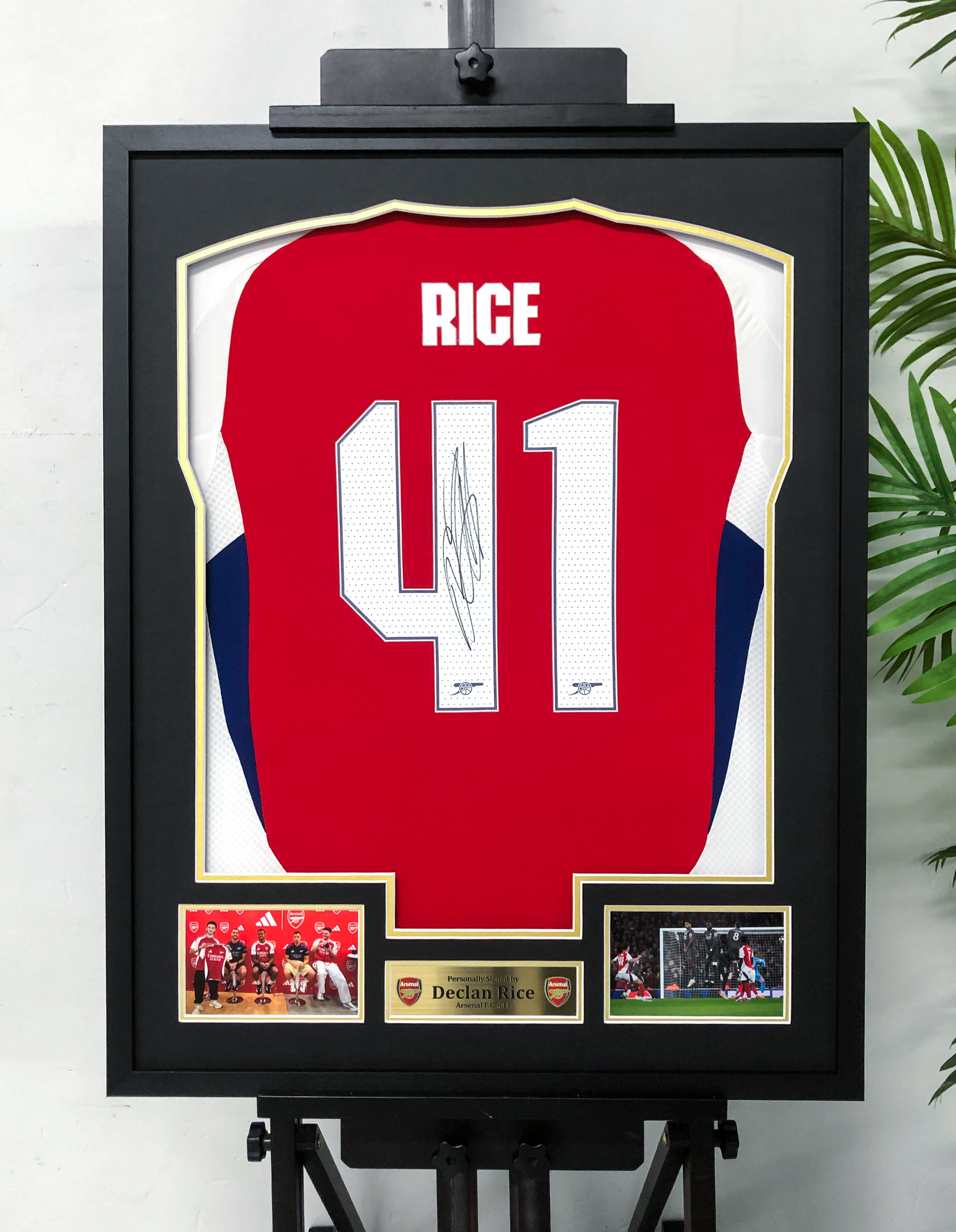 Declan Rice Arsenal FC Autographed Jersey Framed
