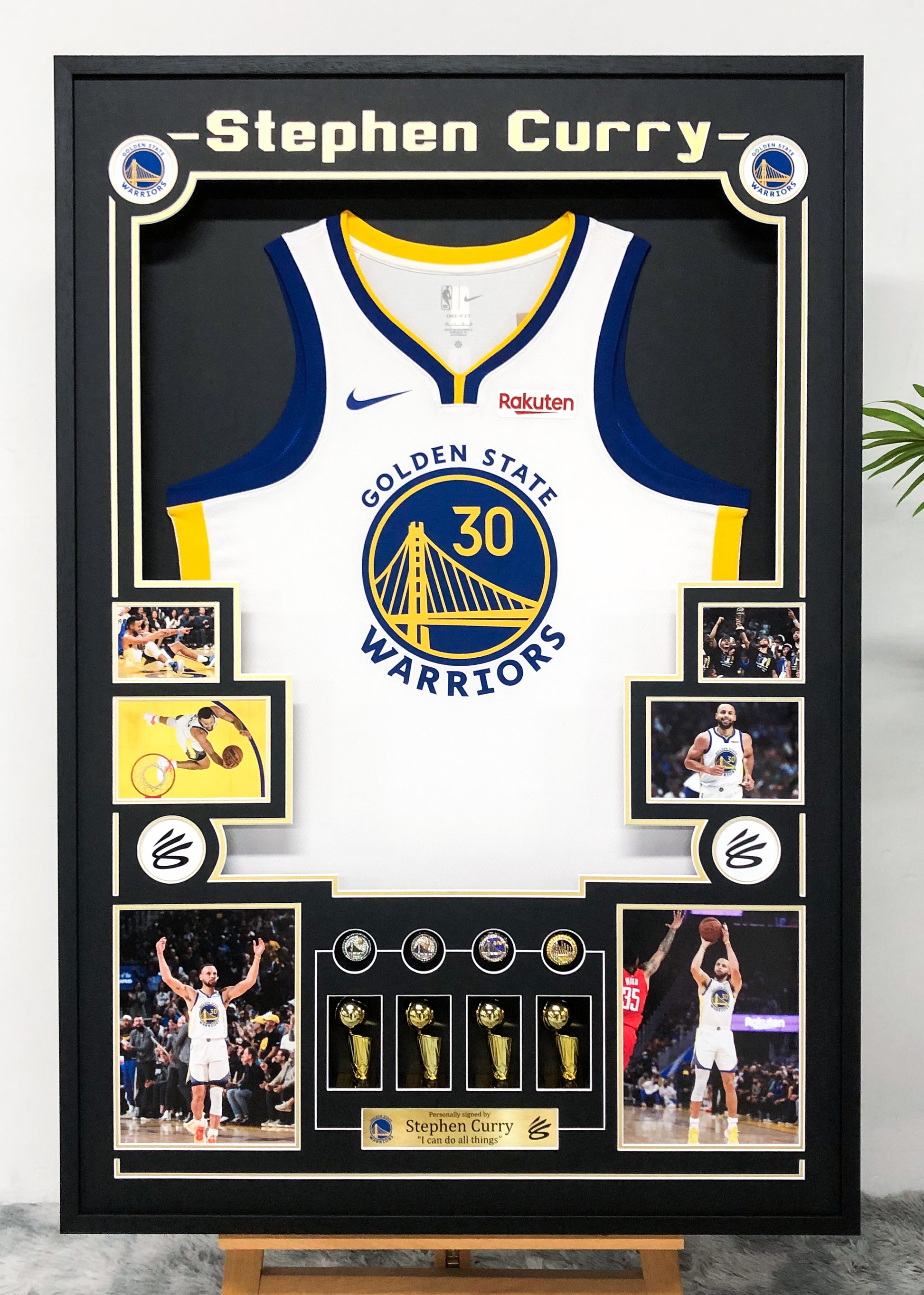 Stephen Curry Golden State Warriors Jersey Custom Framing