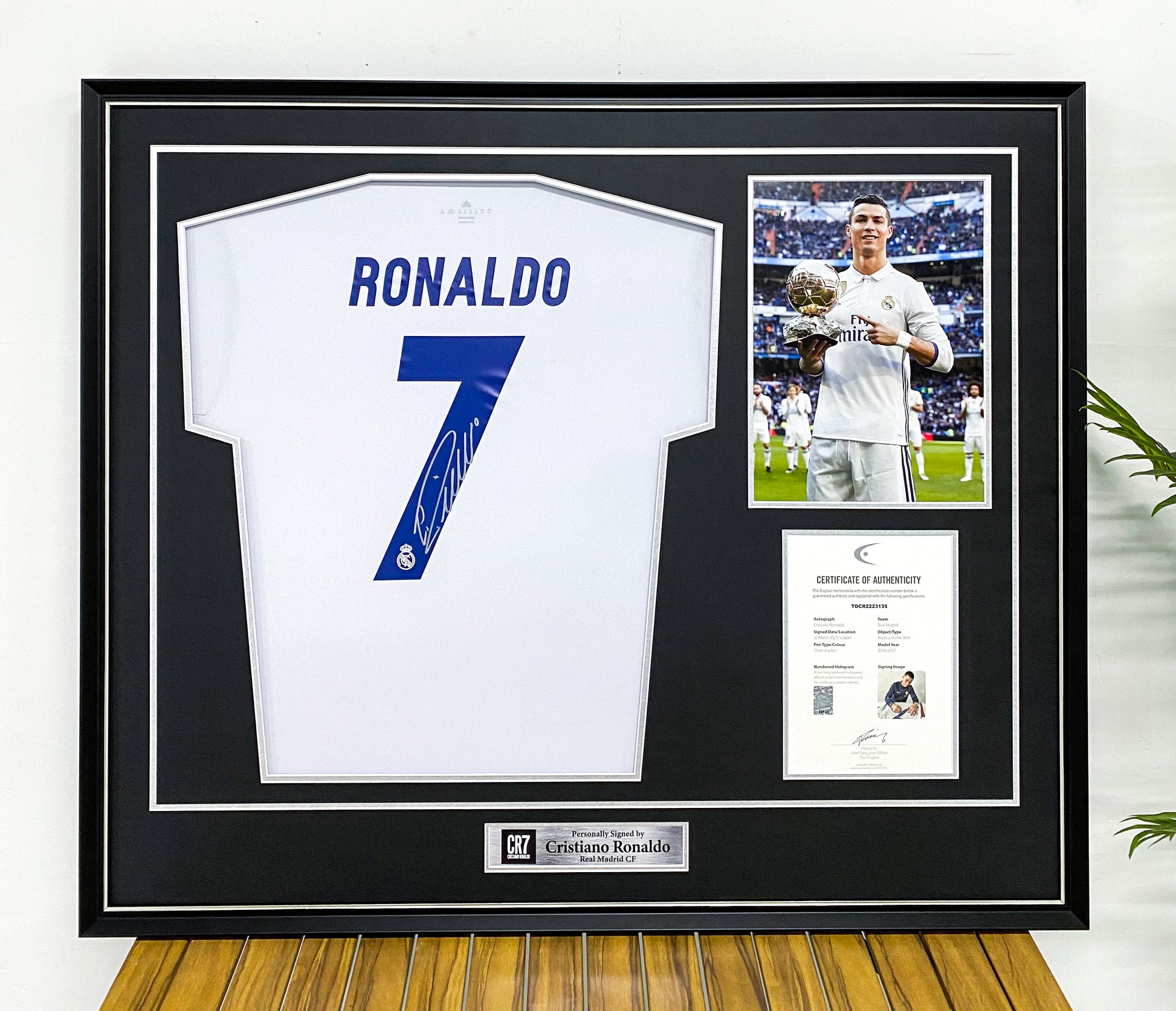 Cristiano Ronaldo Real Madrid Jersey Custom Framing