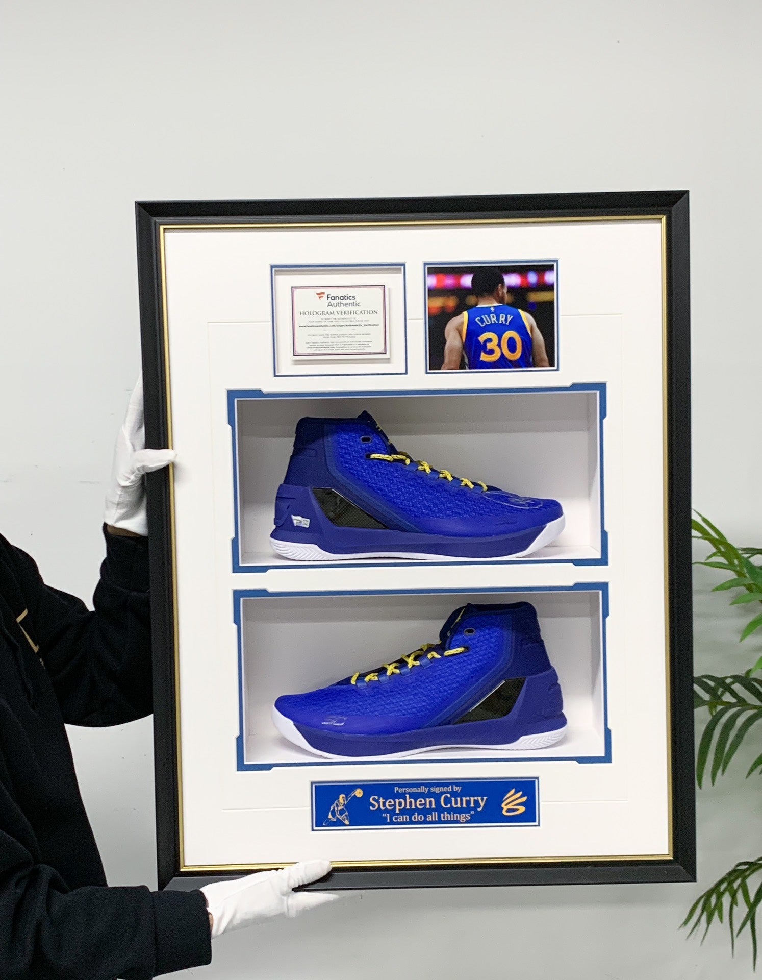 Stephen Curry  Sneakers with Personalized Custom Design Framed  00006
