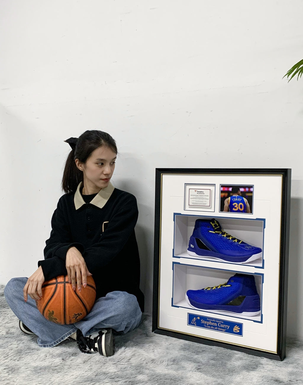 Stephen Curry  Sneakers with Personalized Custom Design Framed  00006