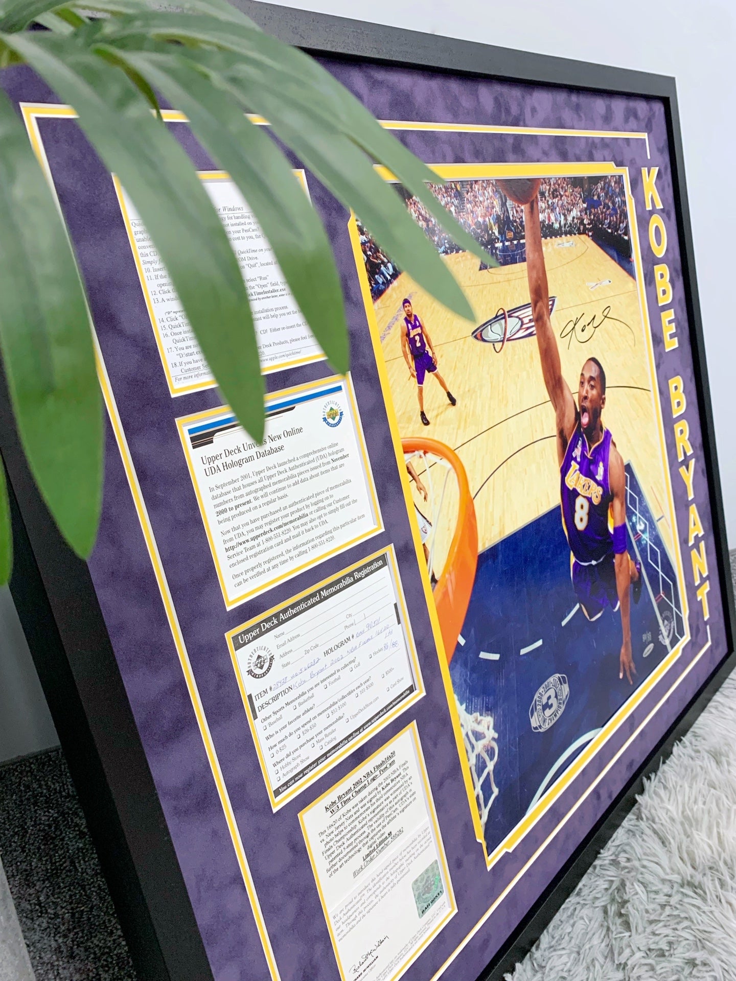 Kobe Bryant Poster with Personalized Custom Design Framed 000028