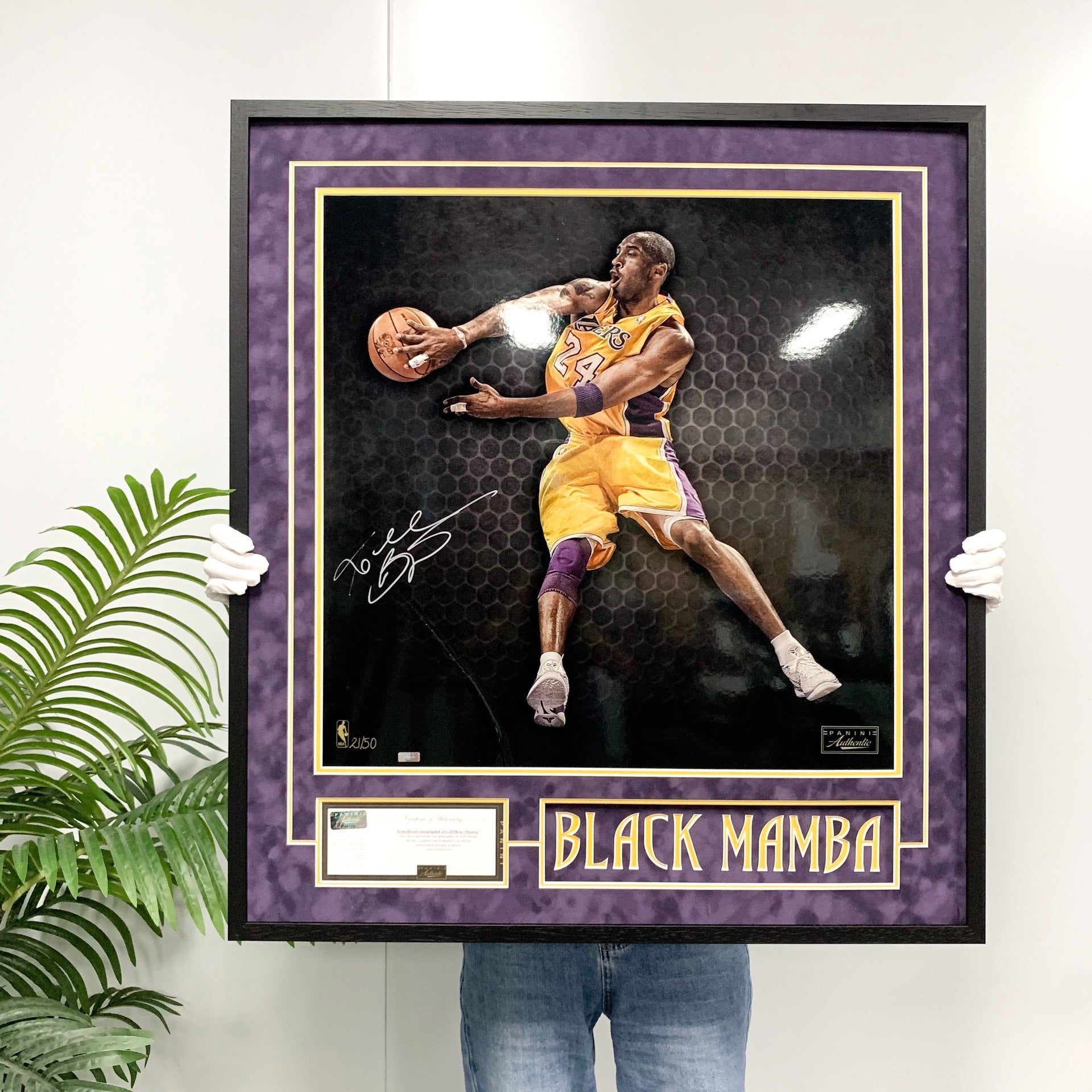 Kobe Bryant Poster with Personalized Custom Design Framed 000030