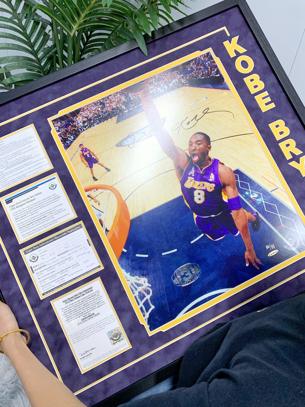 Kobe Bryant Poster with Personalized Custom Design Framed 000035