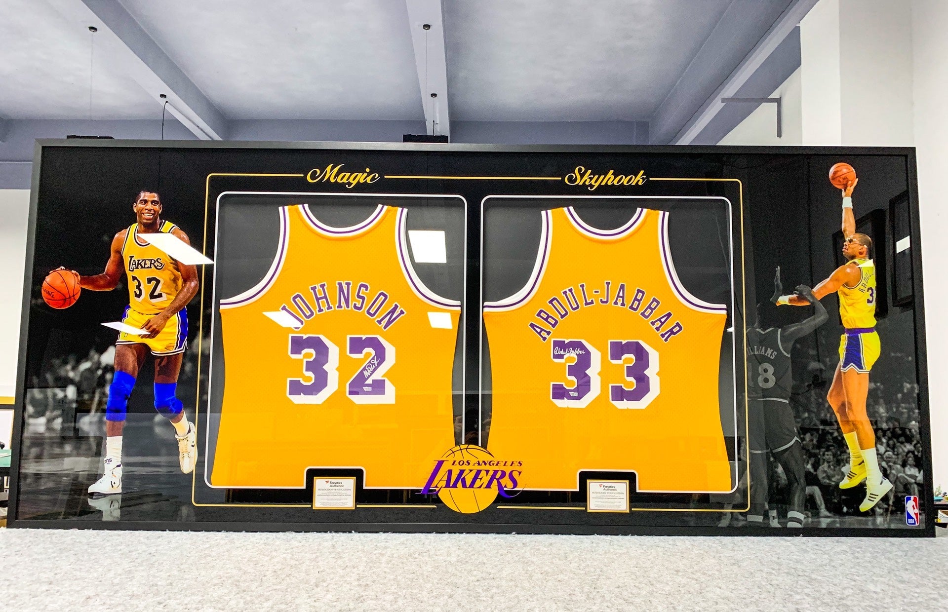 Johnson Jabbar  Autographed Jersey with Personalized Custom Design Framed  000013