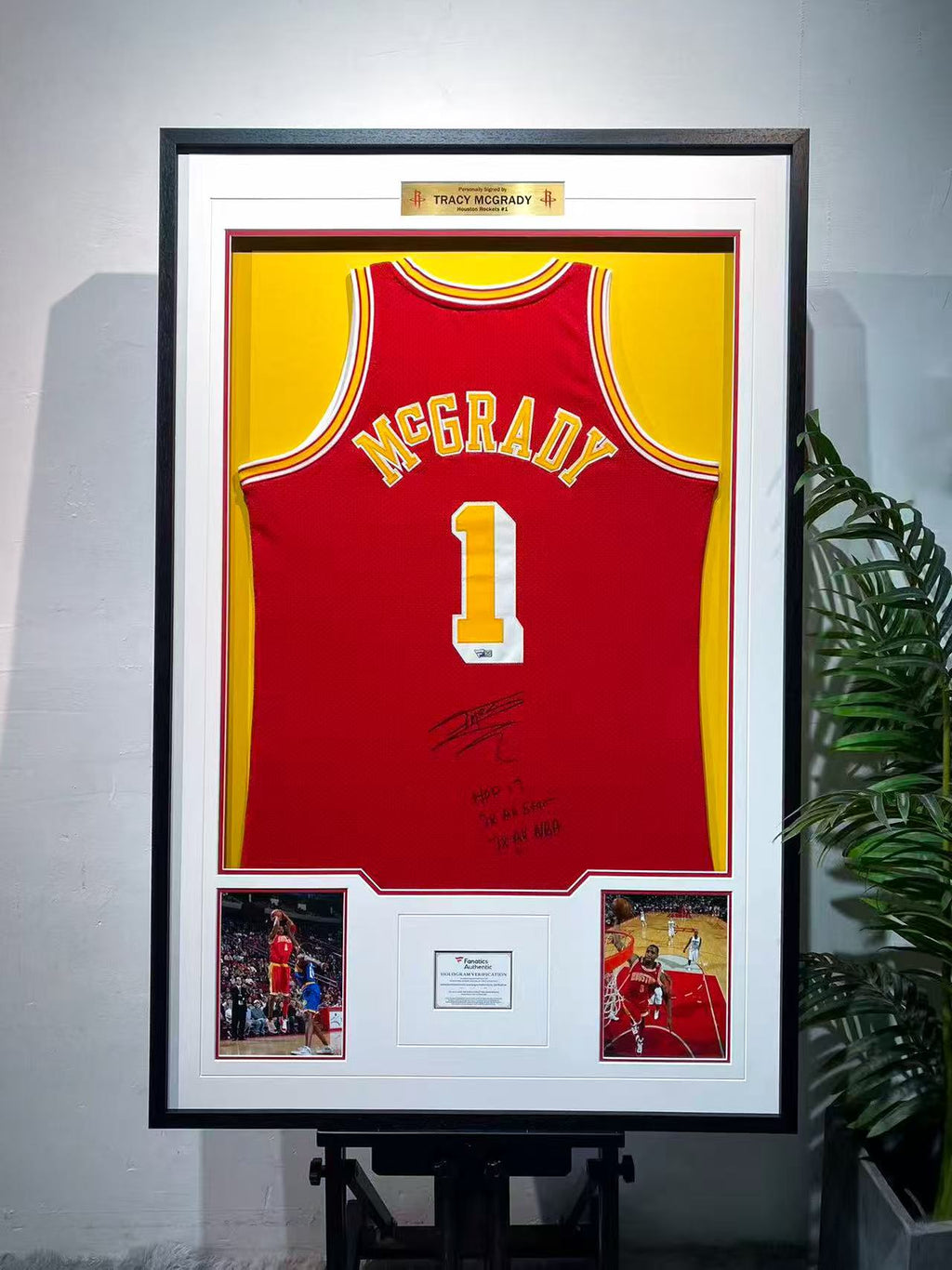 Tracy McGrady Houston Rockets Autographed Jersey Framing