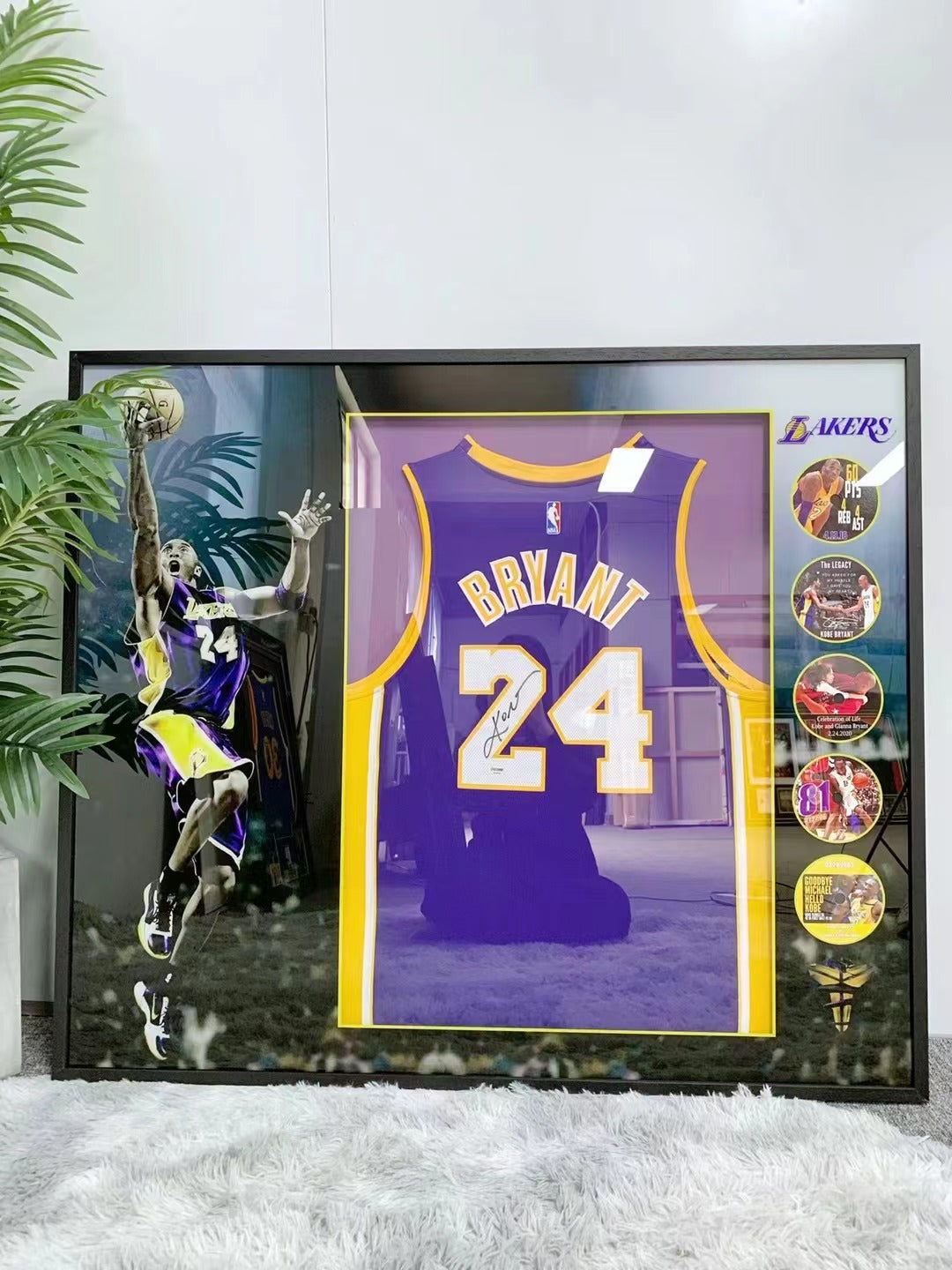 Kobe Bryant Los Angeles Lakers Signed Jersey Framing