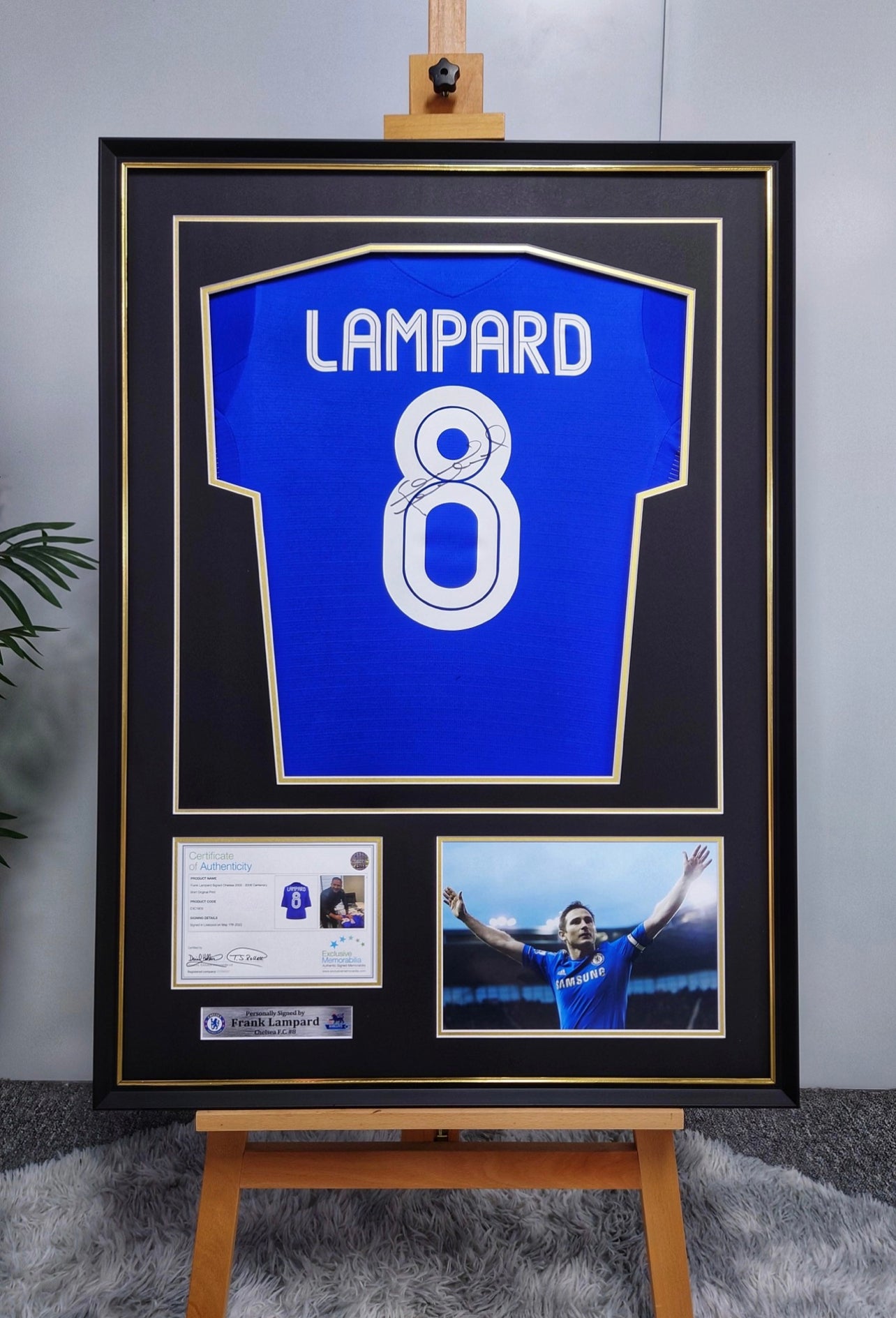 Eden Hazard Chelsea Autographed Jersey Custom Framing