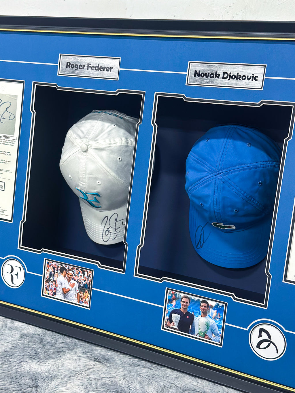 Roger Federer & Novak Djokovic Framed Hat