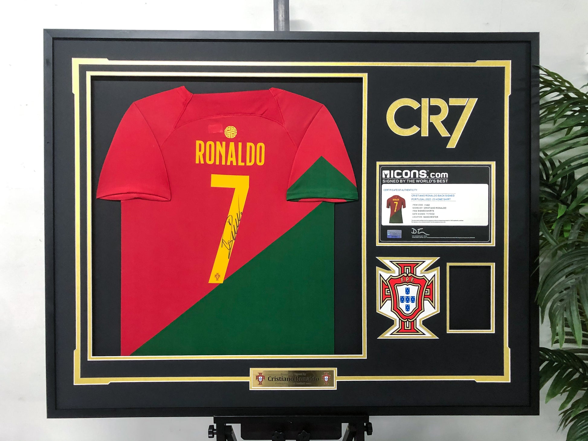 Cristiano Ronaldo Portugal Autographed Custom Framed Jersey